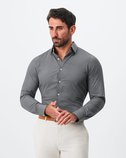 "The Matty" Dark Green & Light Blue Mini Check