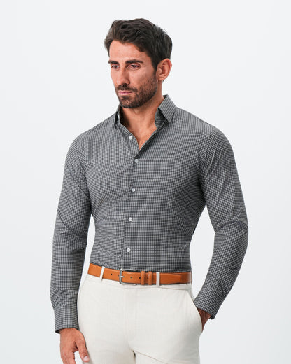 "The Matty" Dark Green & Light Blue Mini Check