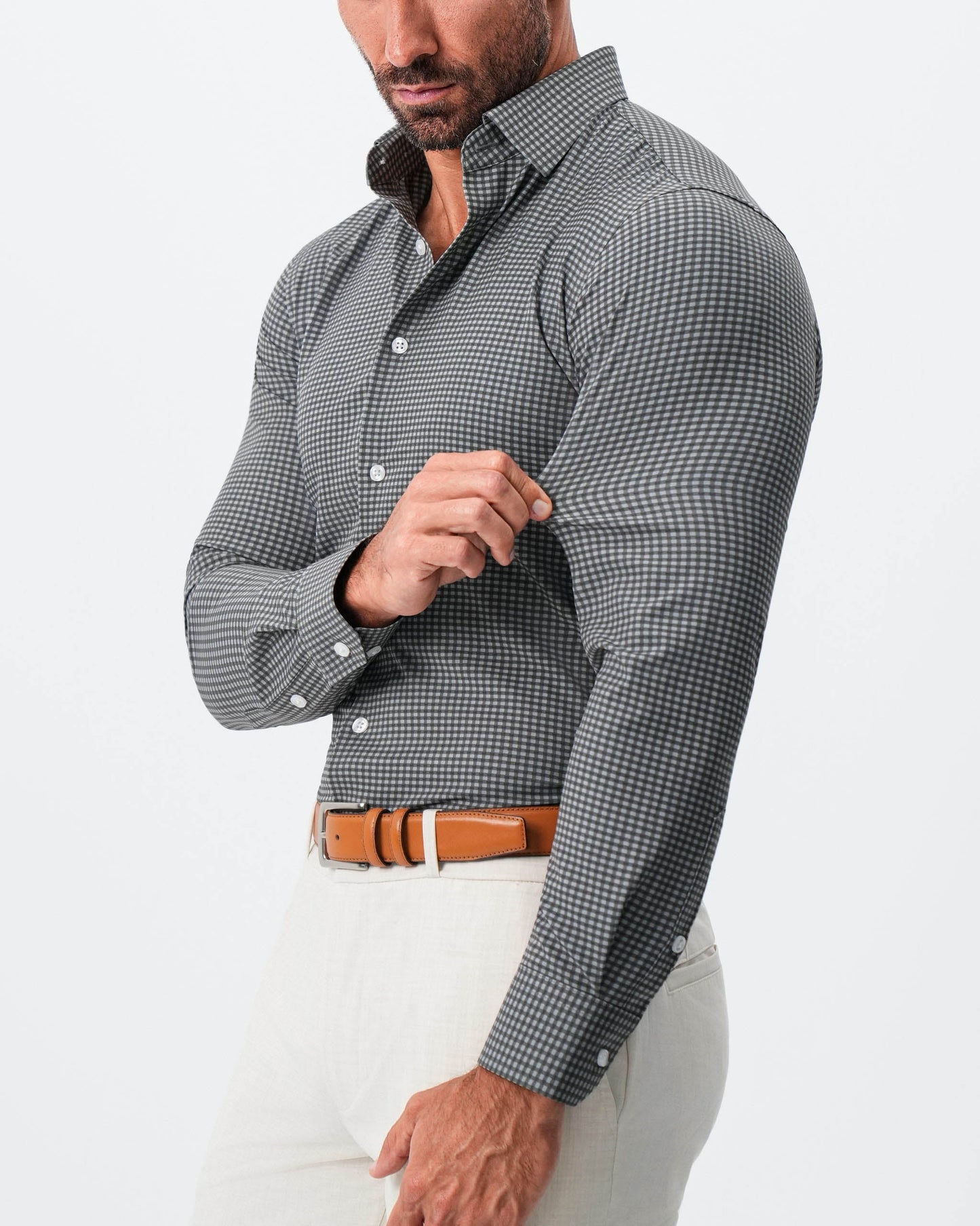 "The Matty" Dark Green & Light Blue Mini Check