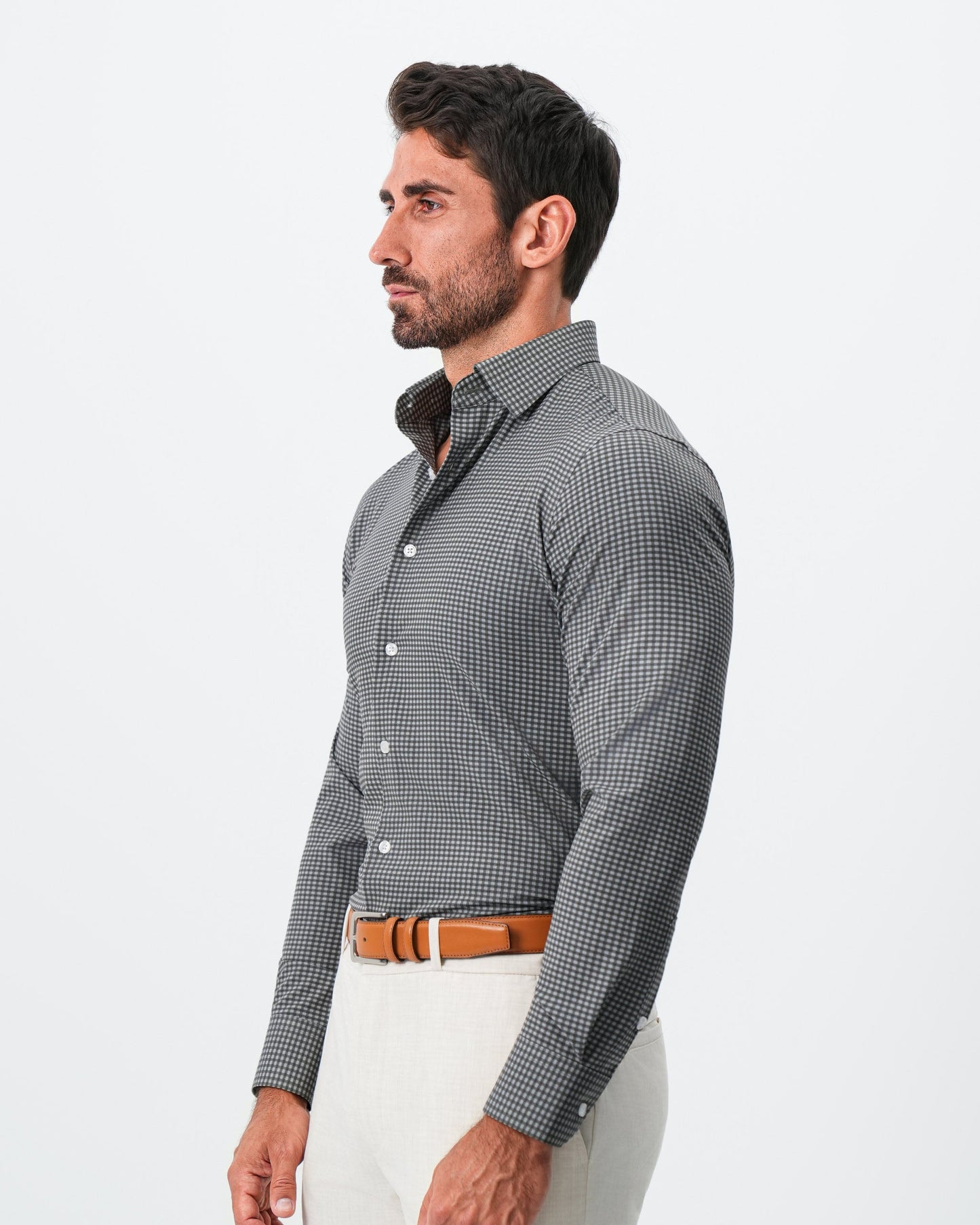"The Matty" Dark Green & Light Blue Mini Check