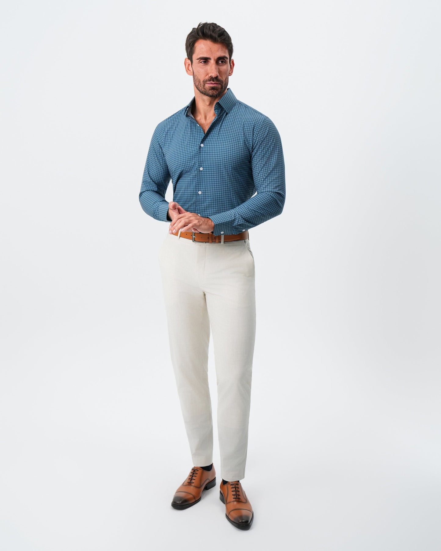 "The Montgomery" Teal & Navy Gingham