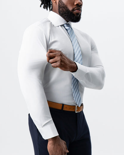 "The Springer" Solid White - Spread Collar