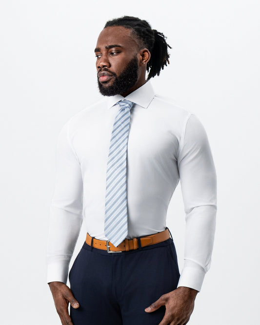 "The Springer" Solid White - Spread Collar