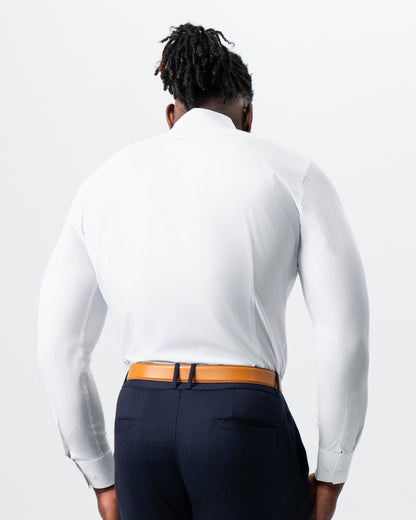 "The Springer" Solid White - Spread Collar