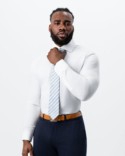 "The Springer" Solid White - Spread Collar