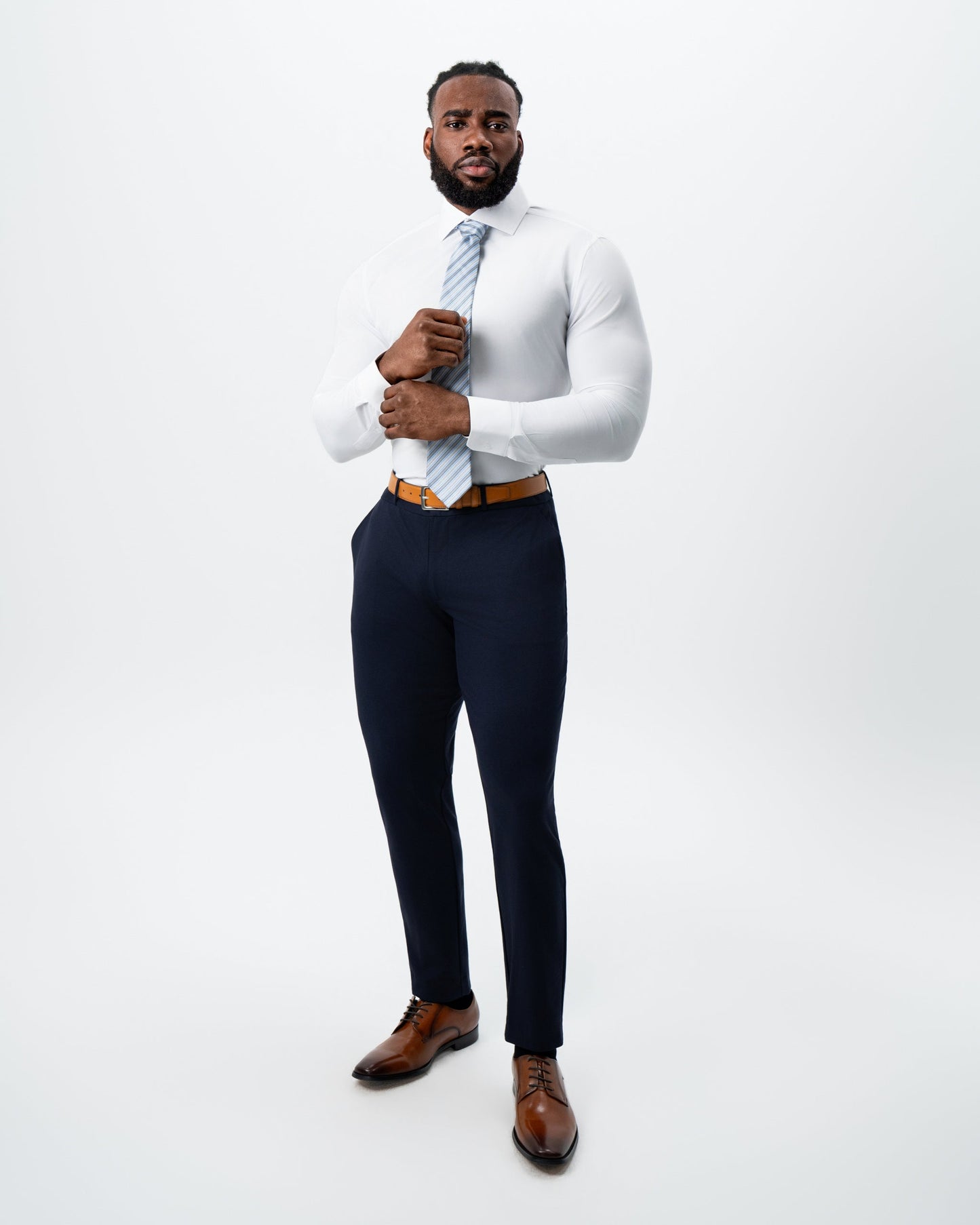 "The Springer" Solid White - Spread Collar
