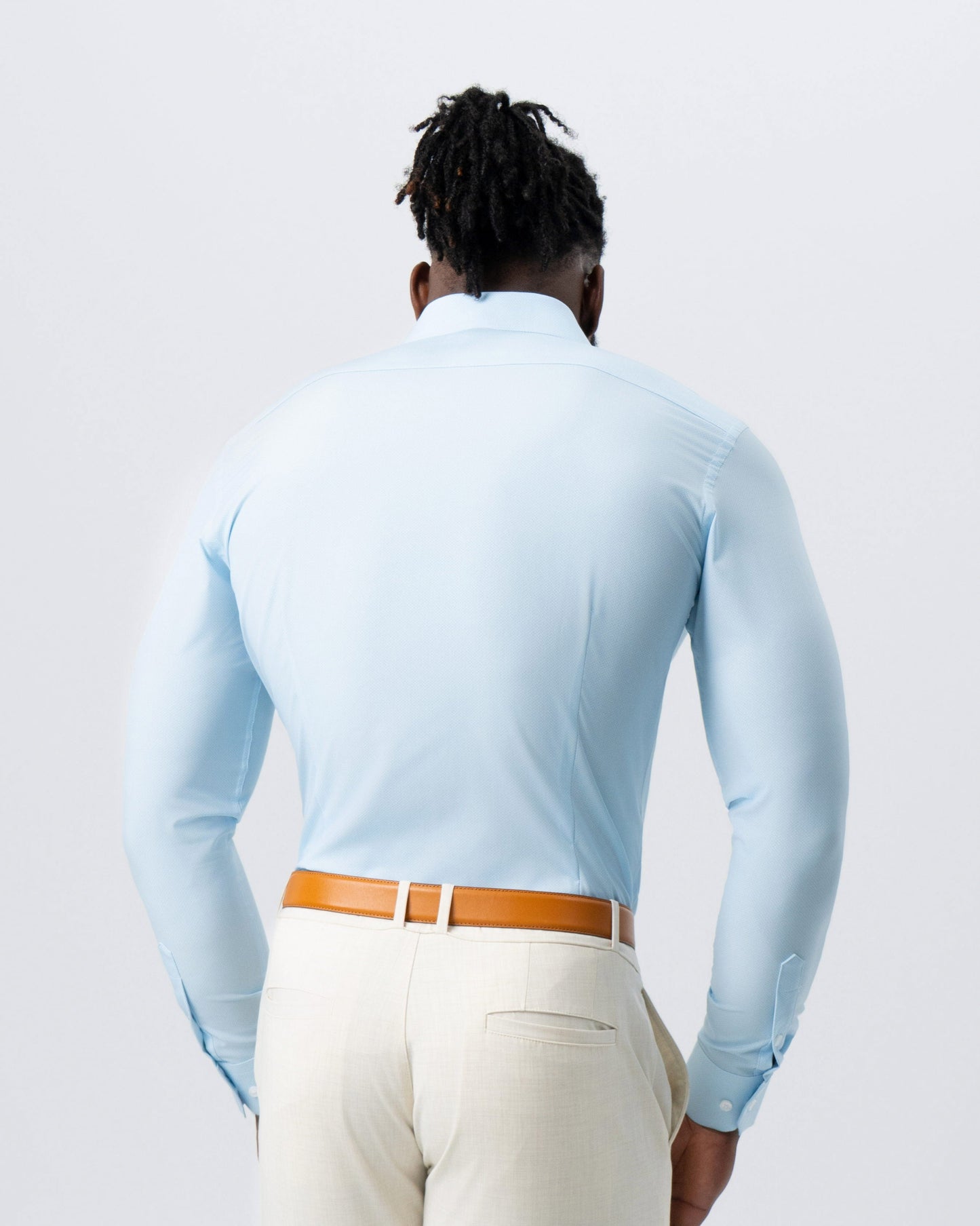 "The Stone" Light Blue Micro Diamond Geo Print