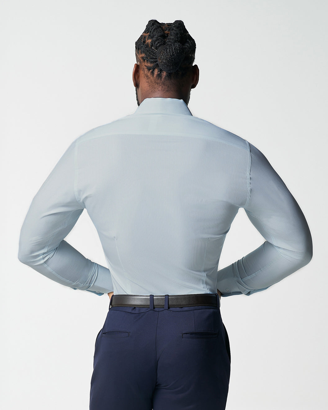 "The Belmont" Light Blue Pinstripe - Classic Fit