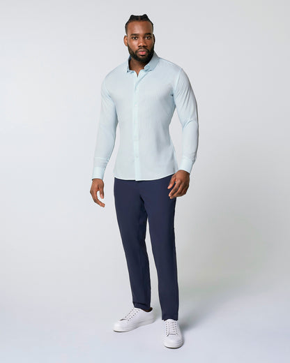 "The Belmont" Light Blue Pinstripe - Classic Fit