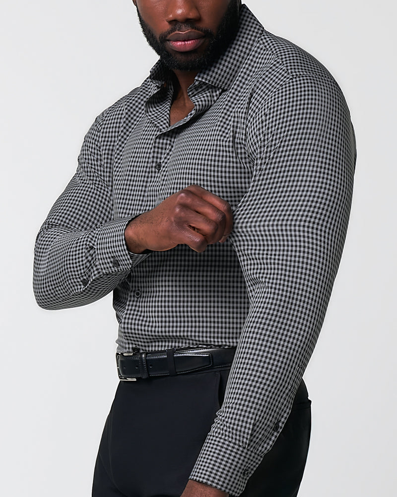 "The Bryson" Dark Grey and Black Gingham