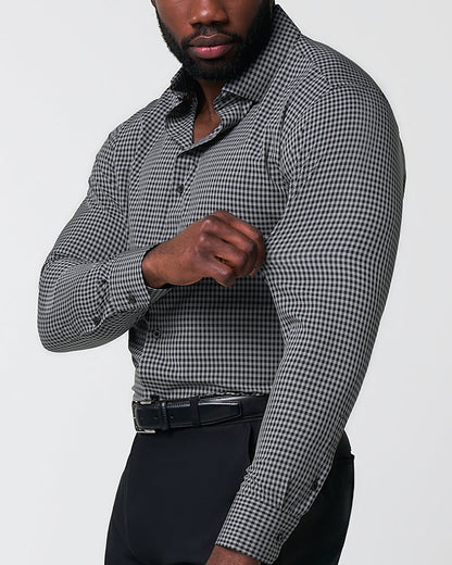 "The Bryson" Dark Grey and Black Gingham