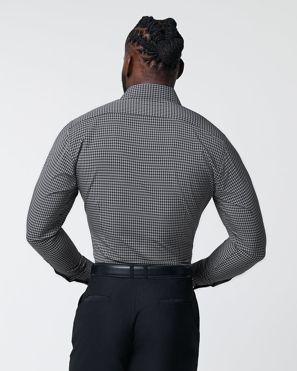 "The Bryson" Dark Grey and Black Gingham