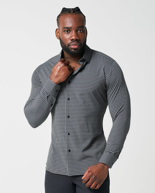 "The Bryson" Dark Grey and Black Gingham