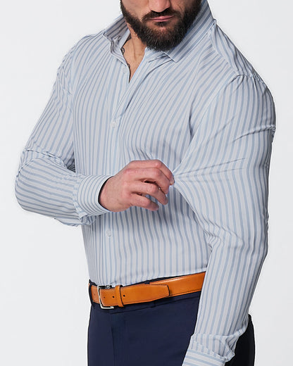 "The Francisco" Light Blue Mid-Stripe