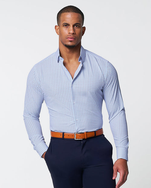 "The Ivaan" Blue & Purple Double Grid