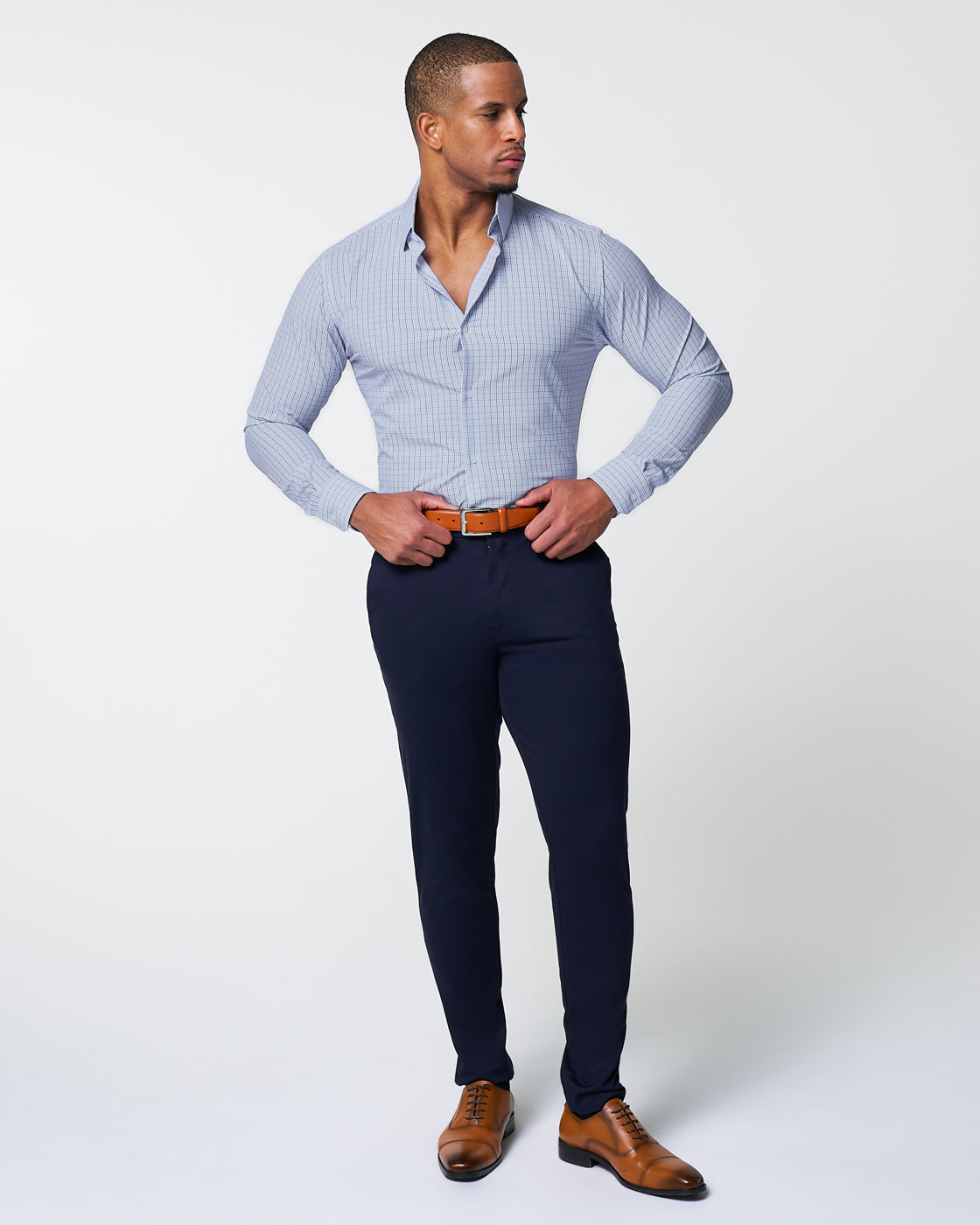 "The Ivaan" Blue & Purple Double Grid