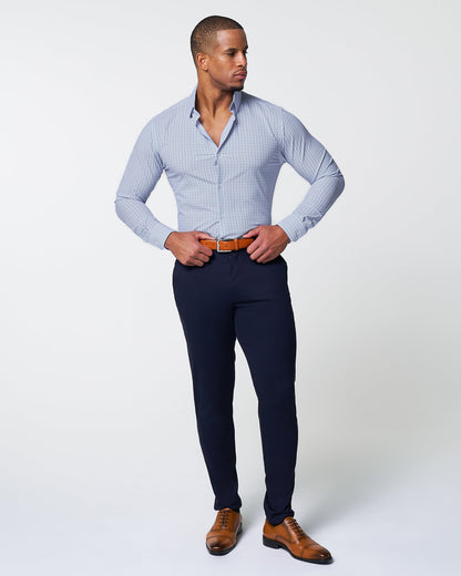 "The Ivaan" Blue & Purple Double Grid