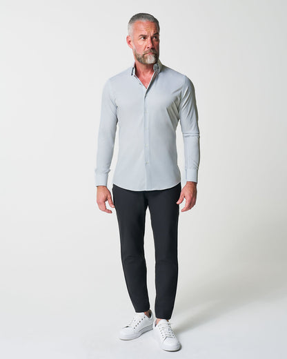 "The Robby" Grey & White Herringbone