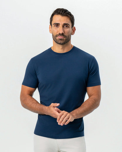 "The Hartford" Navy Short Sleeve Crewneck