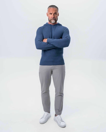 Heavy Knit Hoodie - Navy