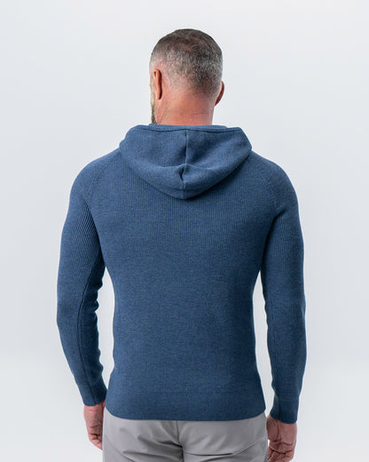 Heavy Knit Hoodie - Navy