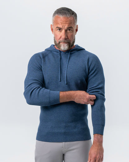 Heavy Knit Hoodie - Navy