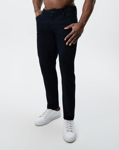 Athletic Fit Stretch Jeans - Navy
