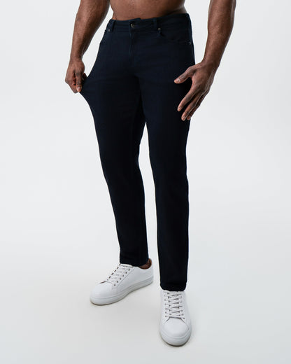 Athletic Fit Stretch Jeans - Navy