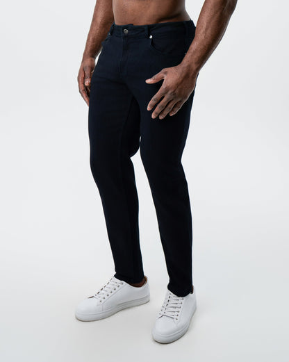 Athletic Fit Stretch Jeans - Navy