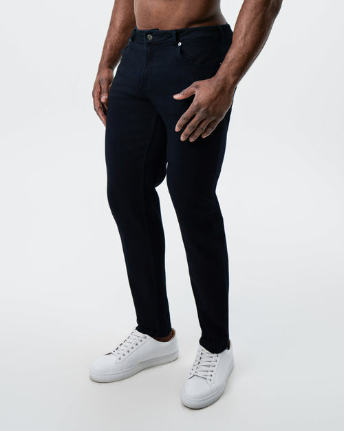 Athletic Fit Stretch Jeans - Navy