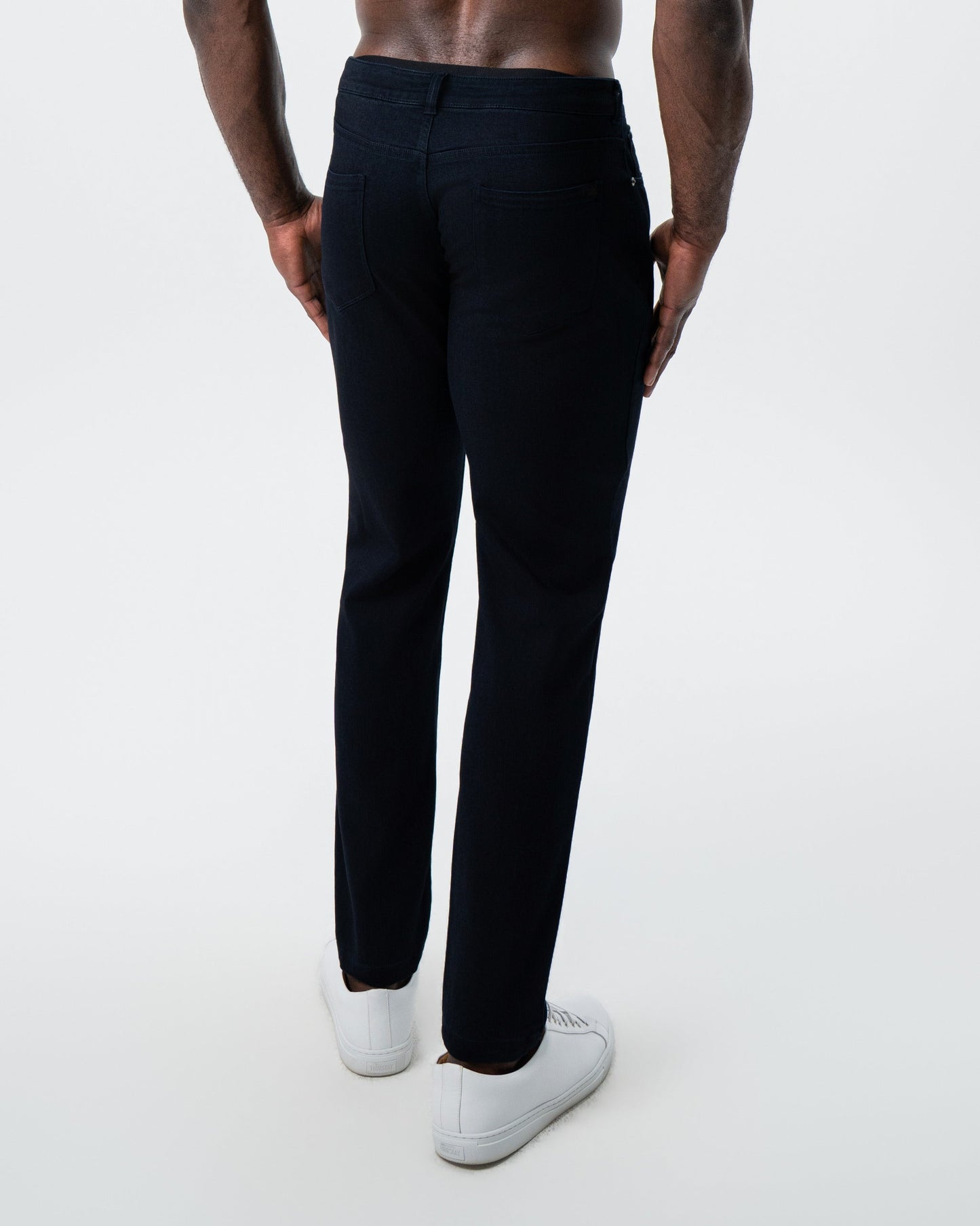 Athletic Fit Stretch Jeans - Navy