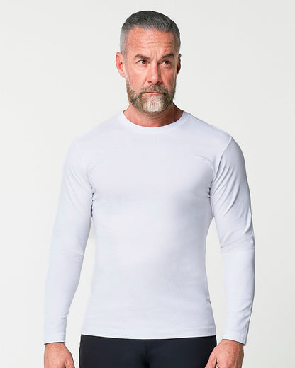 "The Middletown" White Long Sleeve Crewneck