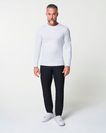 "The Middletown" White Long Sleeve Crewneck