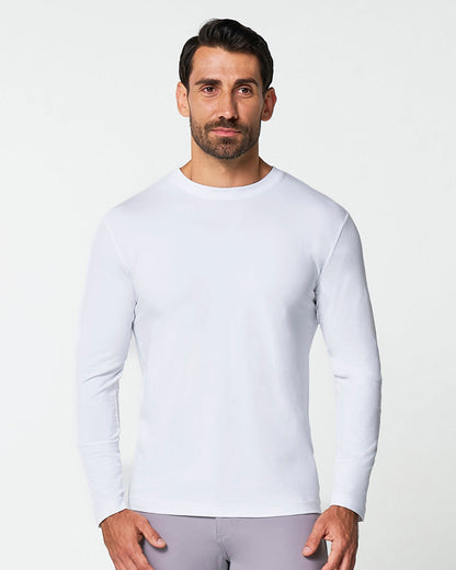 "The Middletown" White Long Sleeve Crewneck