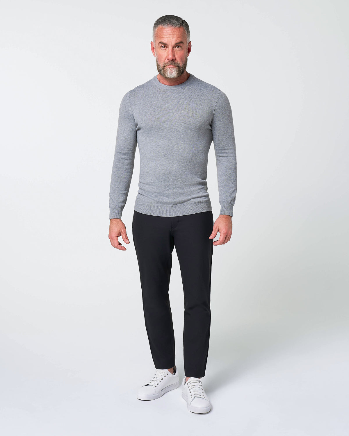 Mid-Weight Wool Crewneck - Grey