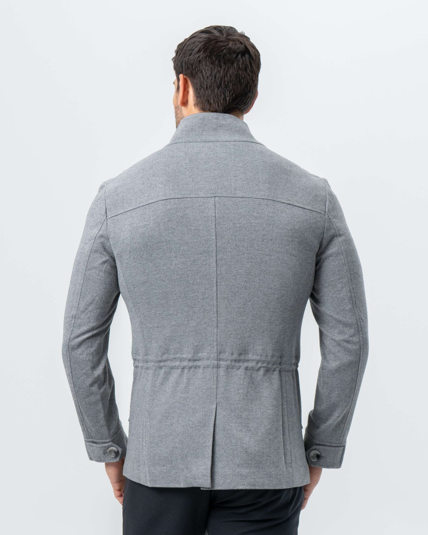 Knit Field Jacket - Grey
