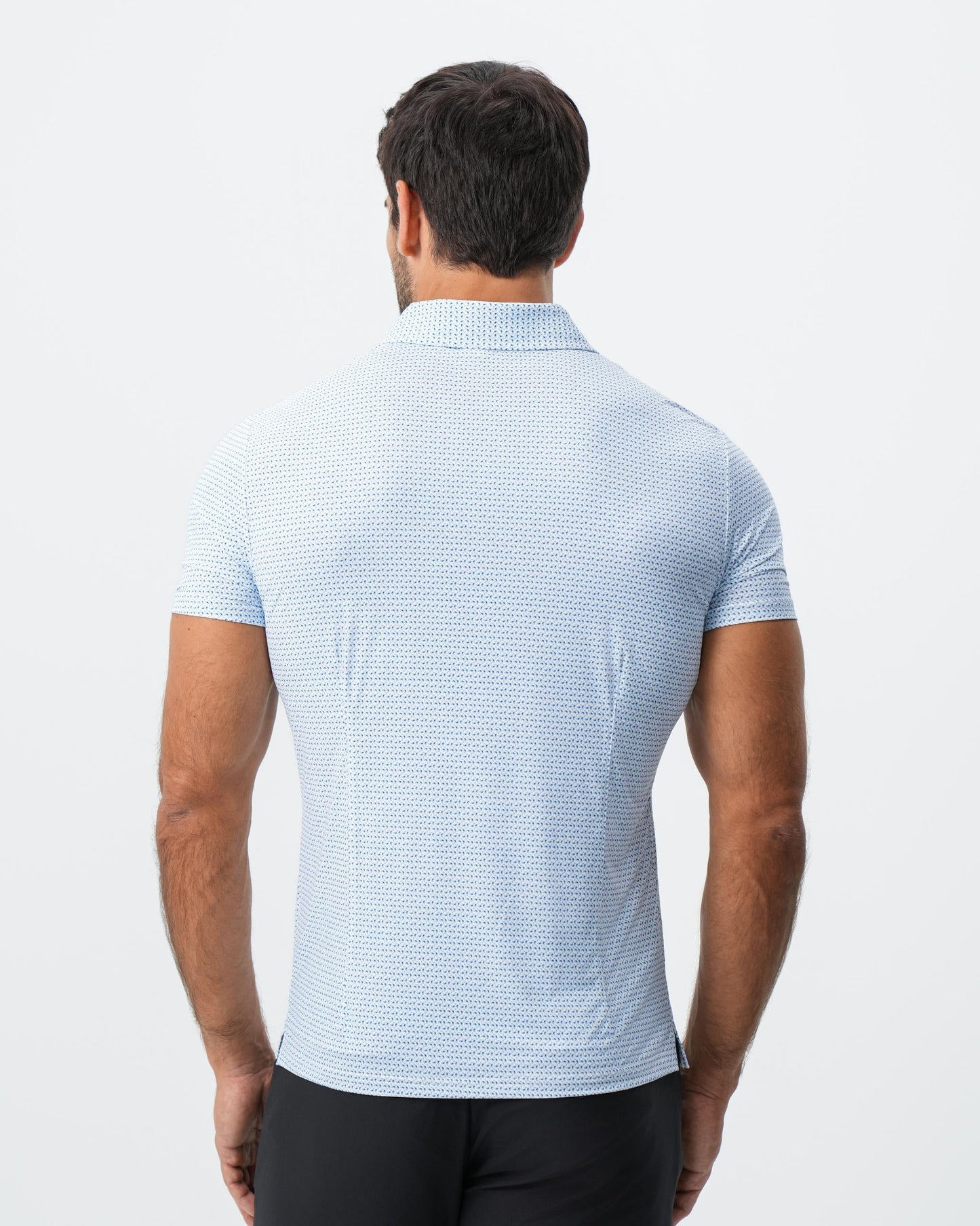 "The Nantucket" White & Light Blue Paisley Polo