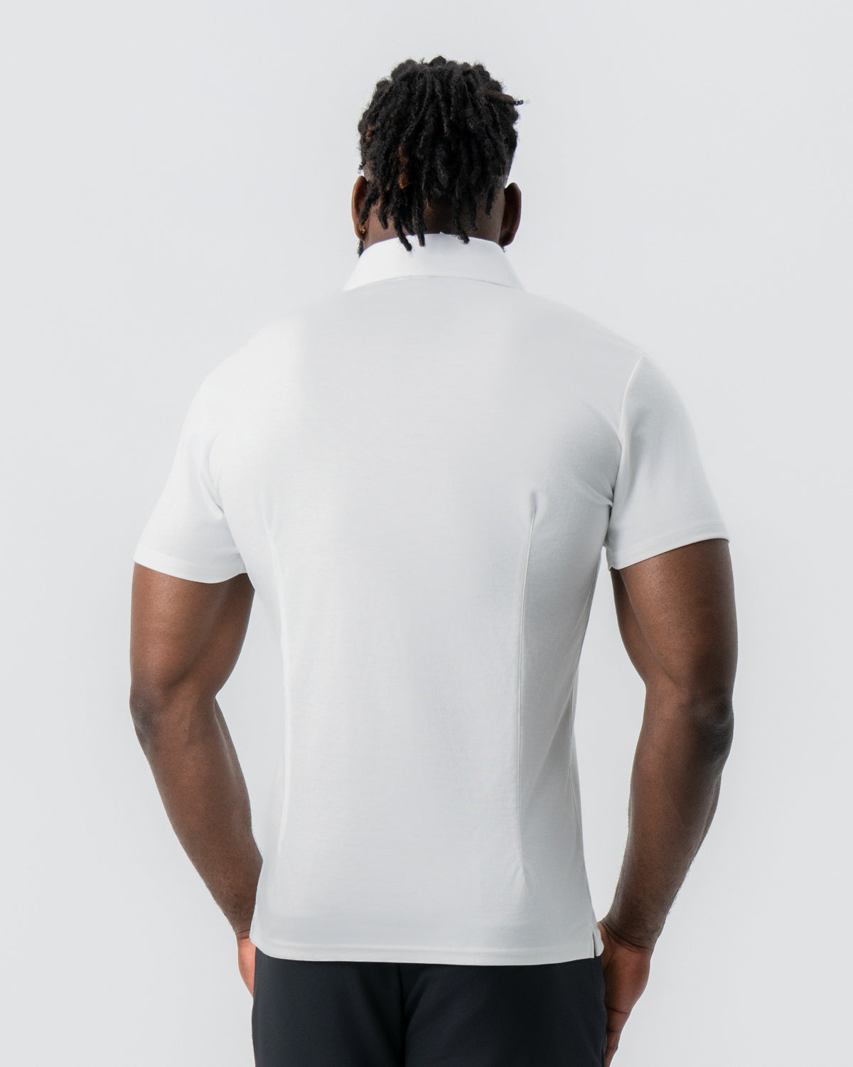 "The Noah" White Pique Polo