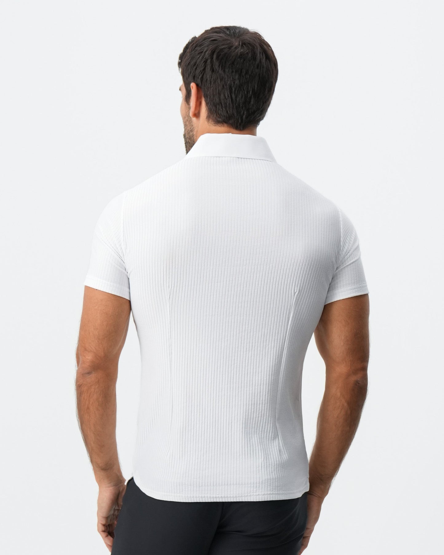 Seersucker Polo - White