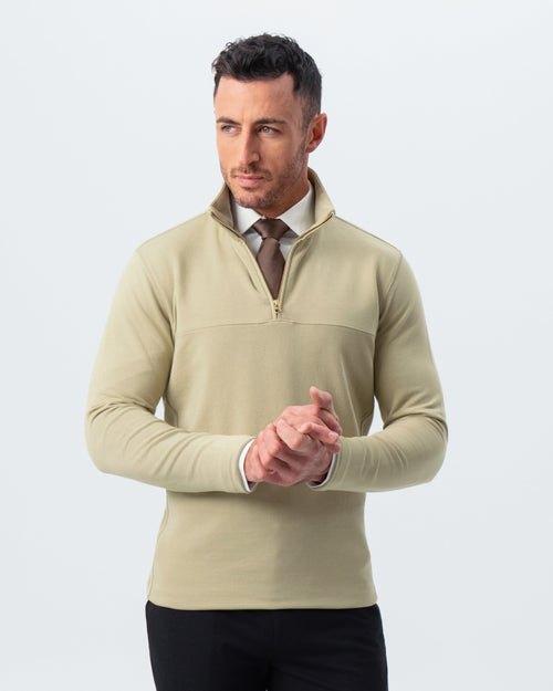 Quarter Zip - Light Olive