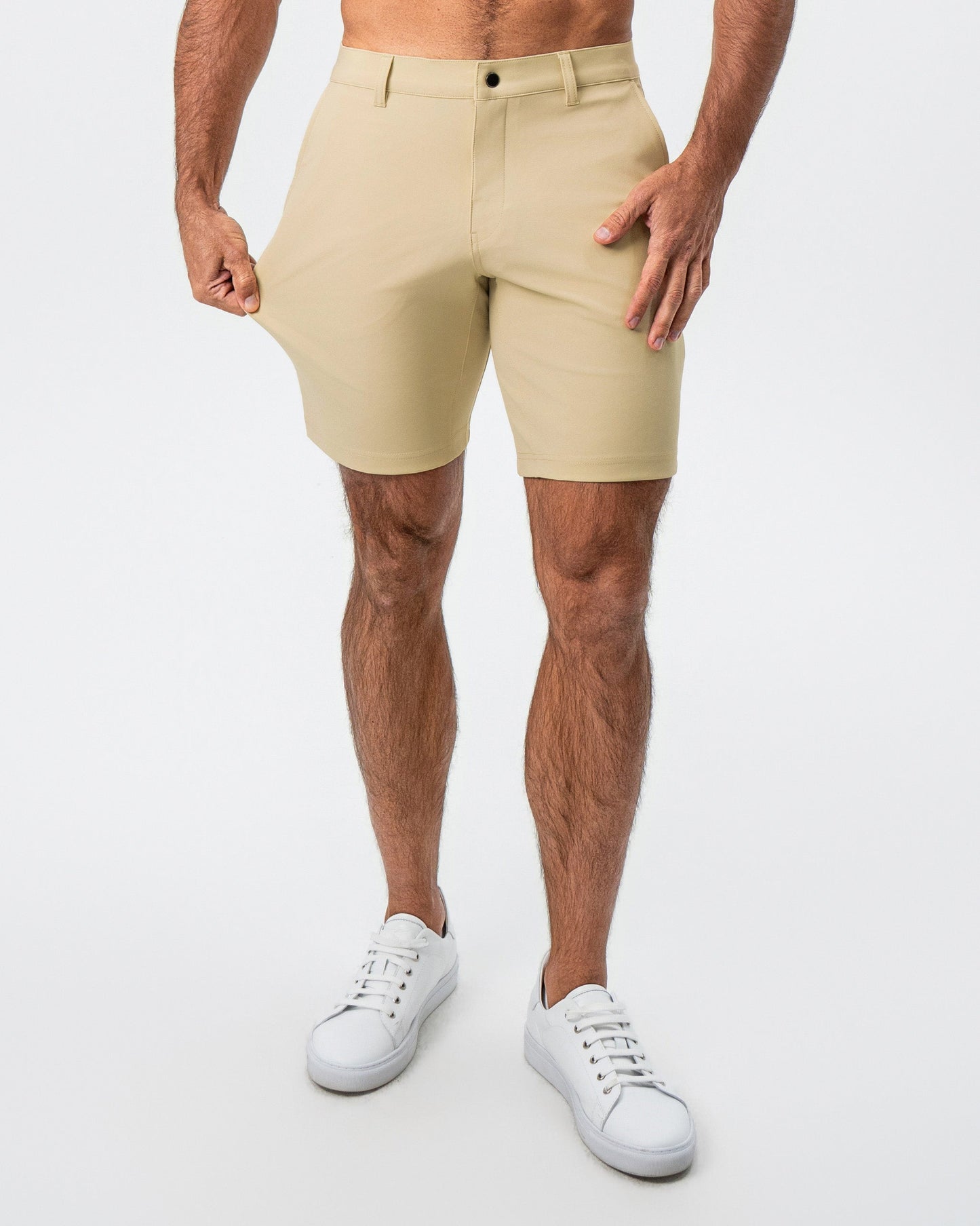 Athletic Fit Shorts - Mid Khaki