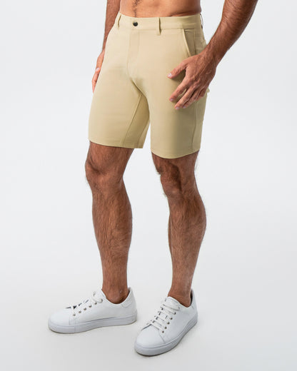Athletic Fit Shorts - Mid Khaki