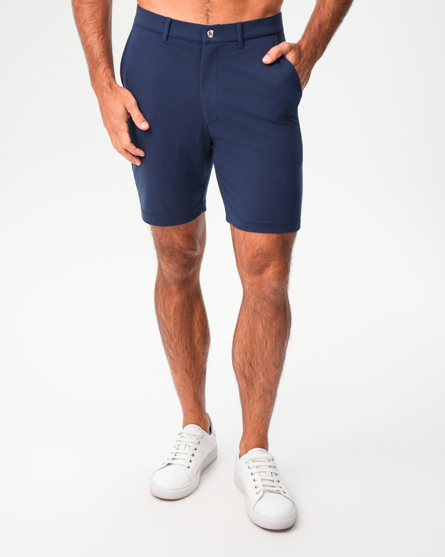 Athletic Fit Pique Shorts - Navy
