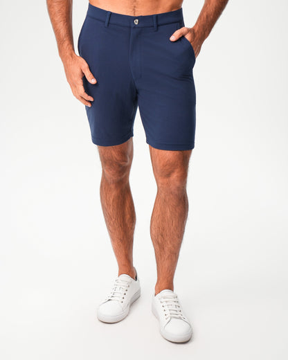 Athletic Fit Pique Shorts - Navy