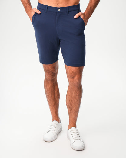 Athletic Fit Pique Shorts - Navy