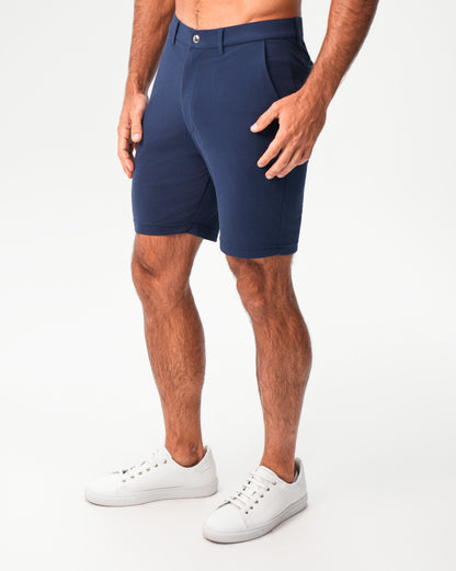 Athletic Fit Pique Shorts - Navy