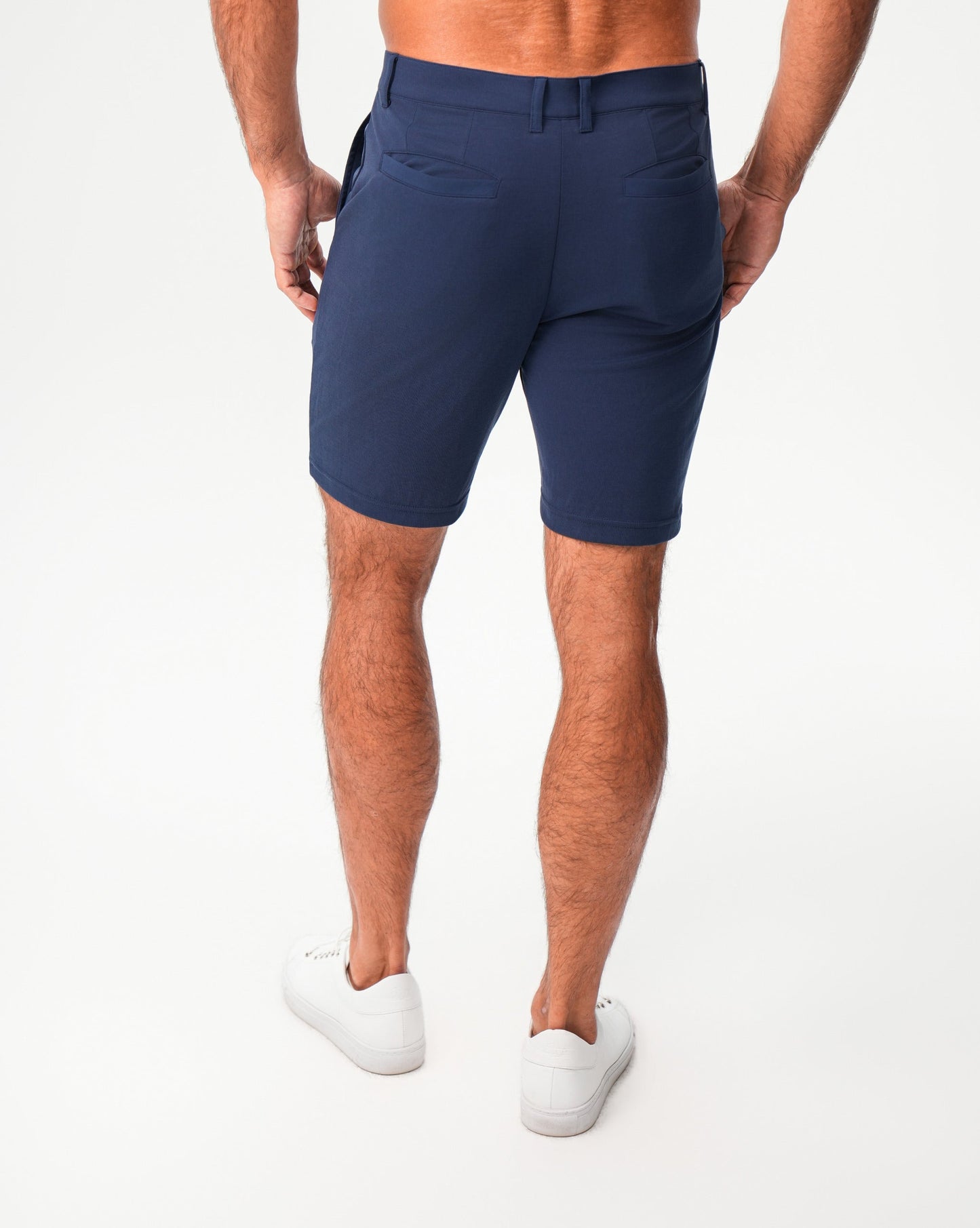 Athletic Fit Pique Shorts - Navy