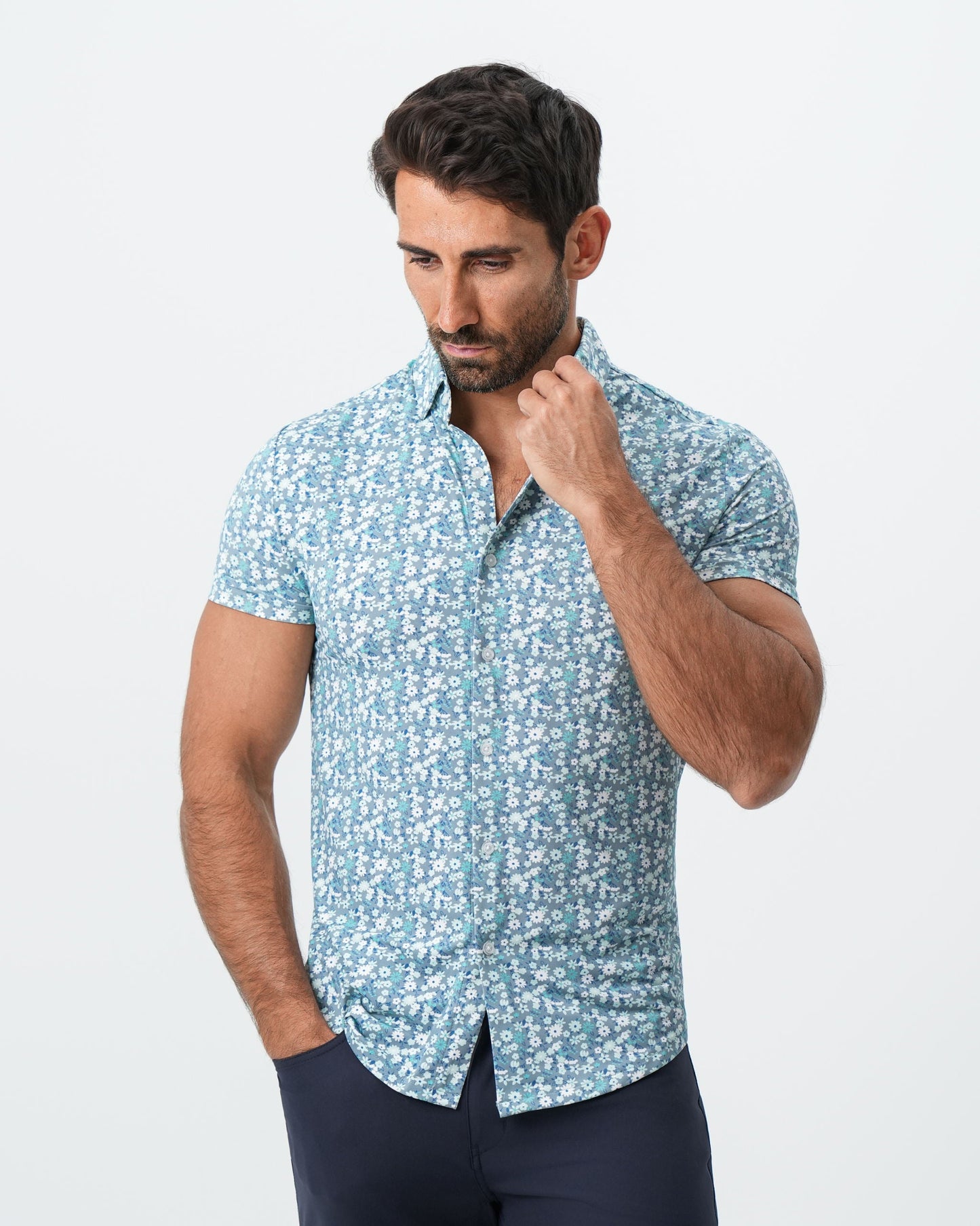 "The Bloom" Grey with Floral Print