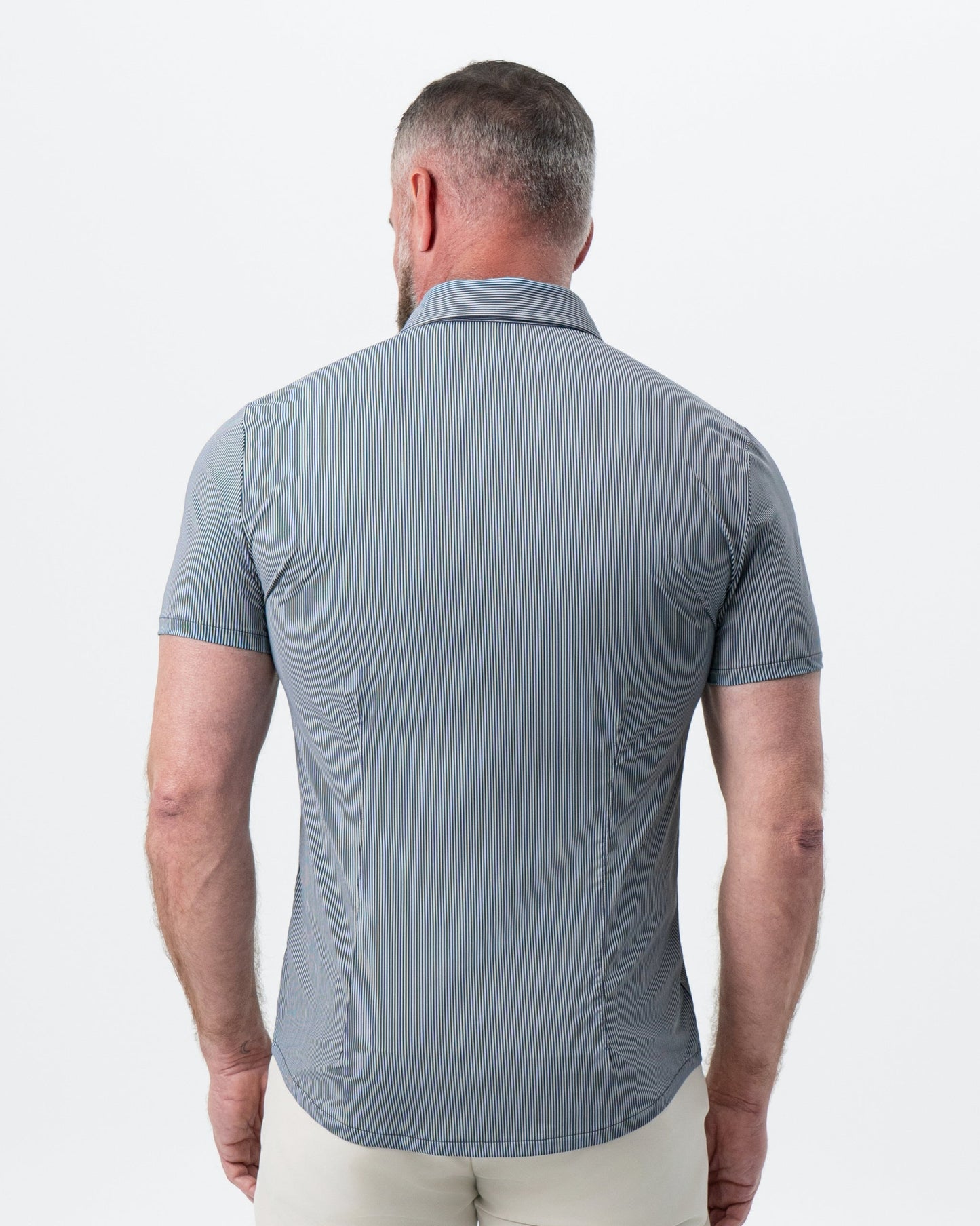 "The Lombardi" Navy Print Stripe