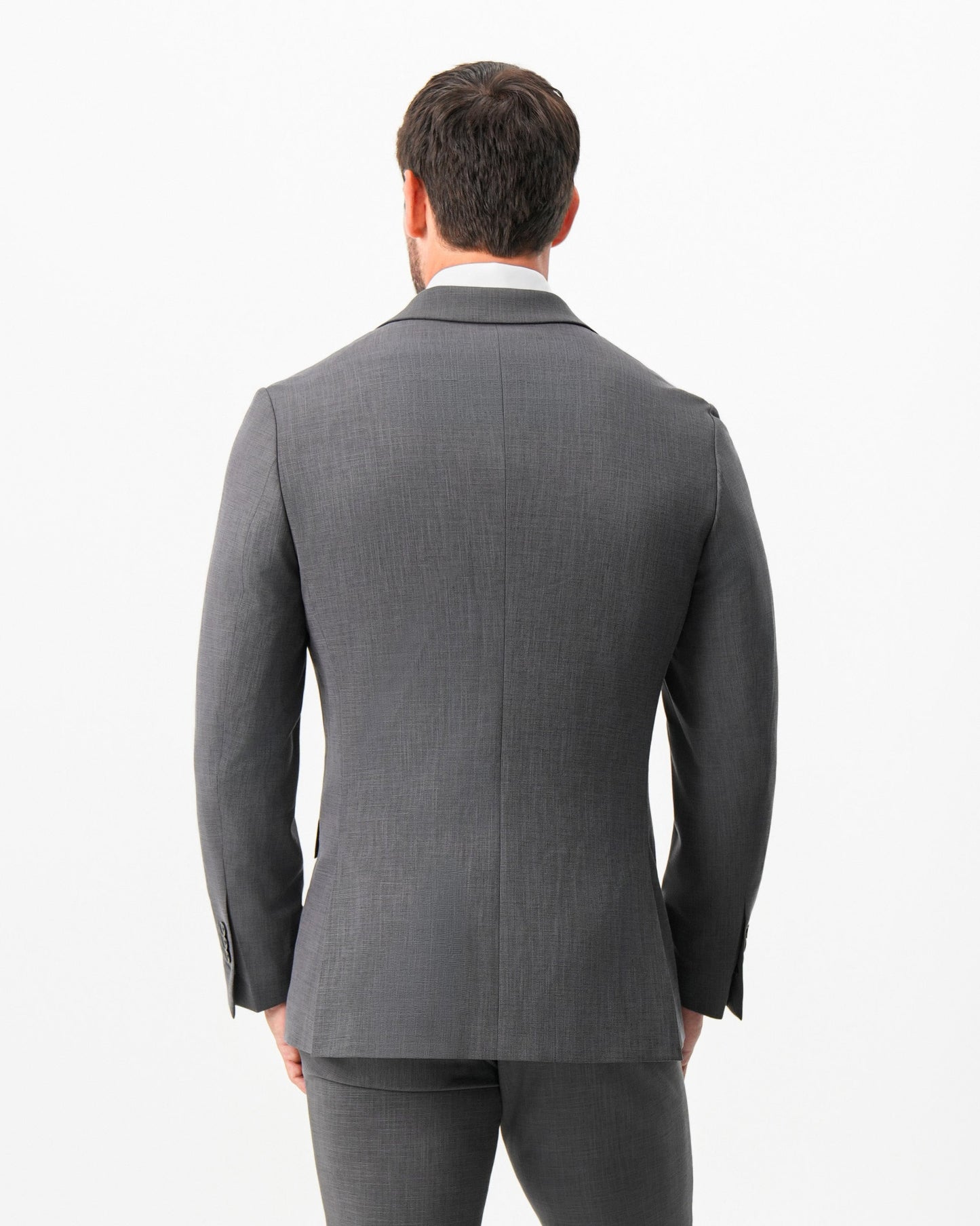 Athletic Fit Stretch Blazer - Dark Grey Crosshatch
